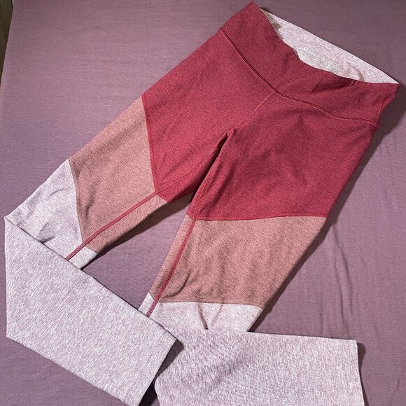 Outdoor Voices Springs Leggings in red color block - size small - Picture 1 of 5